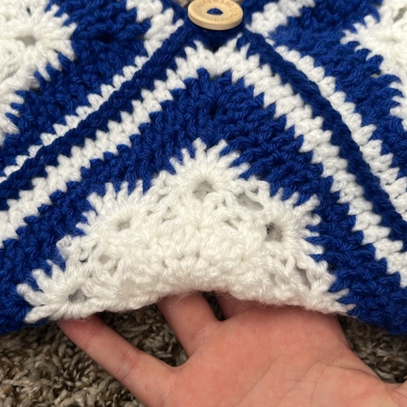 Handmade 💙❄️ blue snowflake shoulder bag - Picture 3 of 8